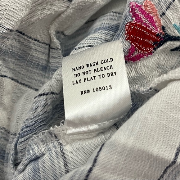 Altar’d State Kimono Beach Tie Embroidered Tassel Trim Open Front Striped S - Picture 7 of 9